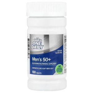 21st century one daily men's 50+ multivitamin 100 tablets