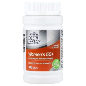 21st century one daily women's 50+ multivitamin multimineral supplement 100 tablets