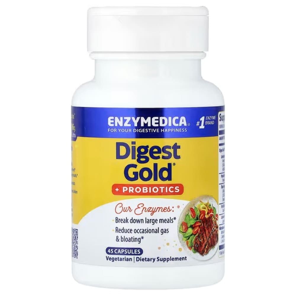 enzymedica digest gold + probiotics 45 vegetarian capsules enzymedica digest gold + probiotics 45 vegetarian capsules
