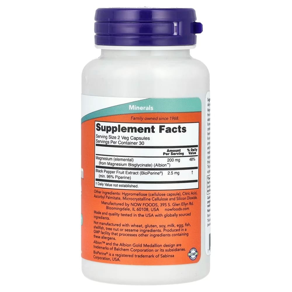 now foods magnesium glycinate with bioperine 60 veg capsules now foods magnesium glycinate with bioperine 60 veg capsules