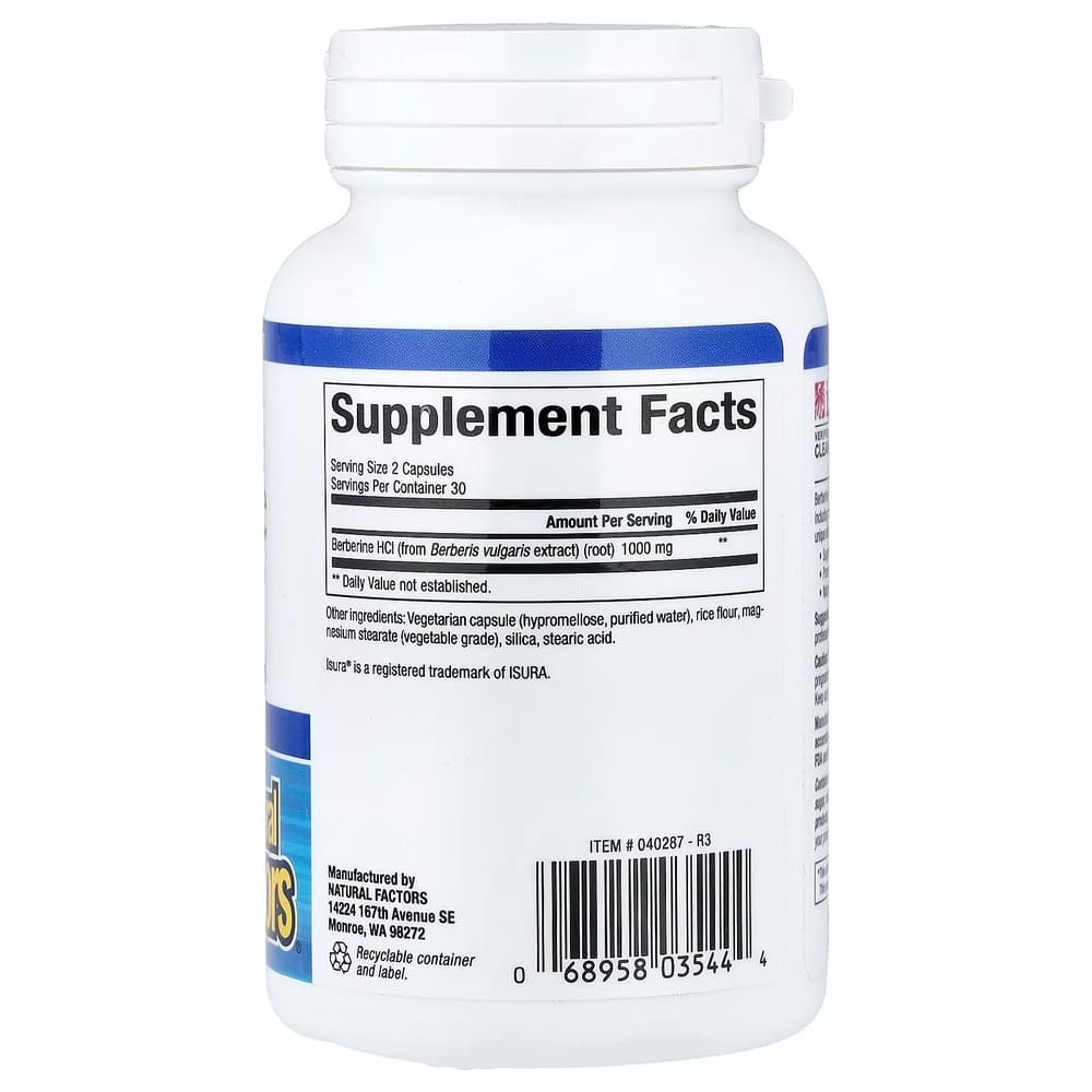 natural factors wellbetx berberine 1000 mg 60 vegetarian capsules natural factors wellbetx berberine 1000 mg 60 vegetarian capsules