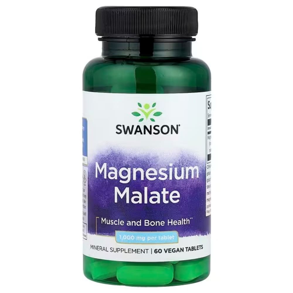 swanson magnesium malate 1,000 mg 60 vegan tablets swanson magnesium malate 1,000 mg 60 vegan tablets