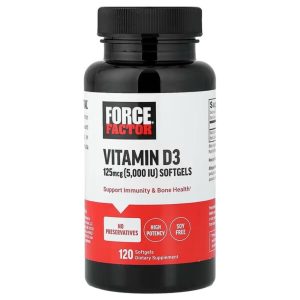 force factor vitamin d3 125 mcg (5,000 iu) – 120 softgels