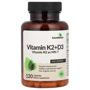 futurebiotics vitamin k2 + d3 (5,000 iu / 90 mcg) – 120 capsules