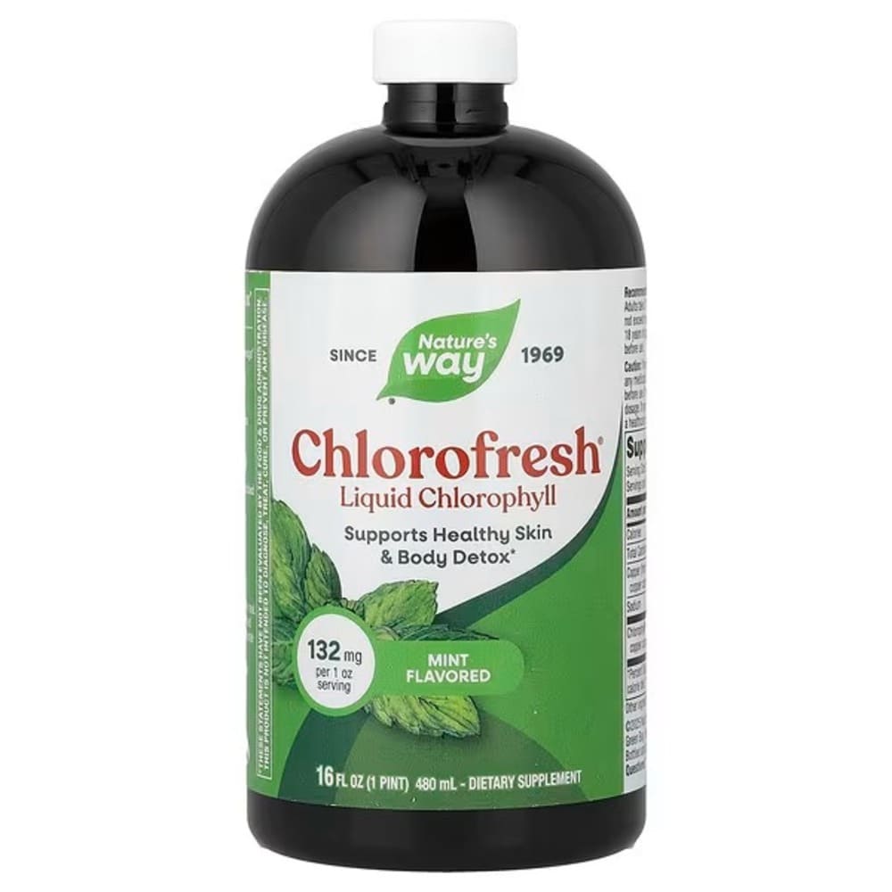nature's way chlorofresh liquid chlorophyll mint flavored – 132 mg – 16 fl oz (480 ml) nature's way chlorofresh liquid chlorophyll mint flavored – 132 mg – 16 fl oz (480 ml)