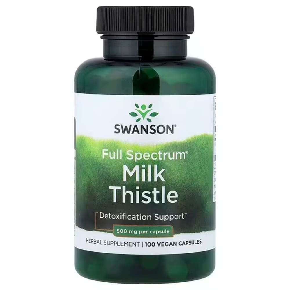 swanson full spectrum milk thistle 500 mg – 100 vegan capsules swanson full spectrum milk thistle 500 mg – 100 vegan capsules