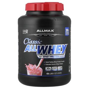 allmax classic allwhey 100% whey protein source strawberry 5 lbs (2.27 kg)
