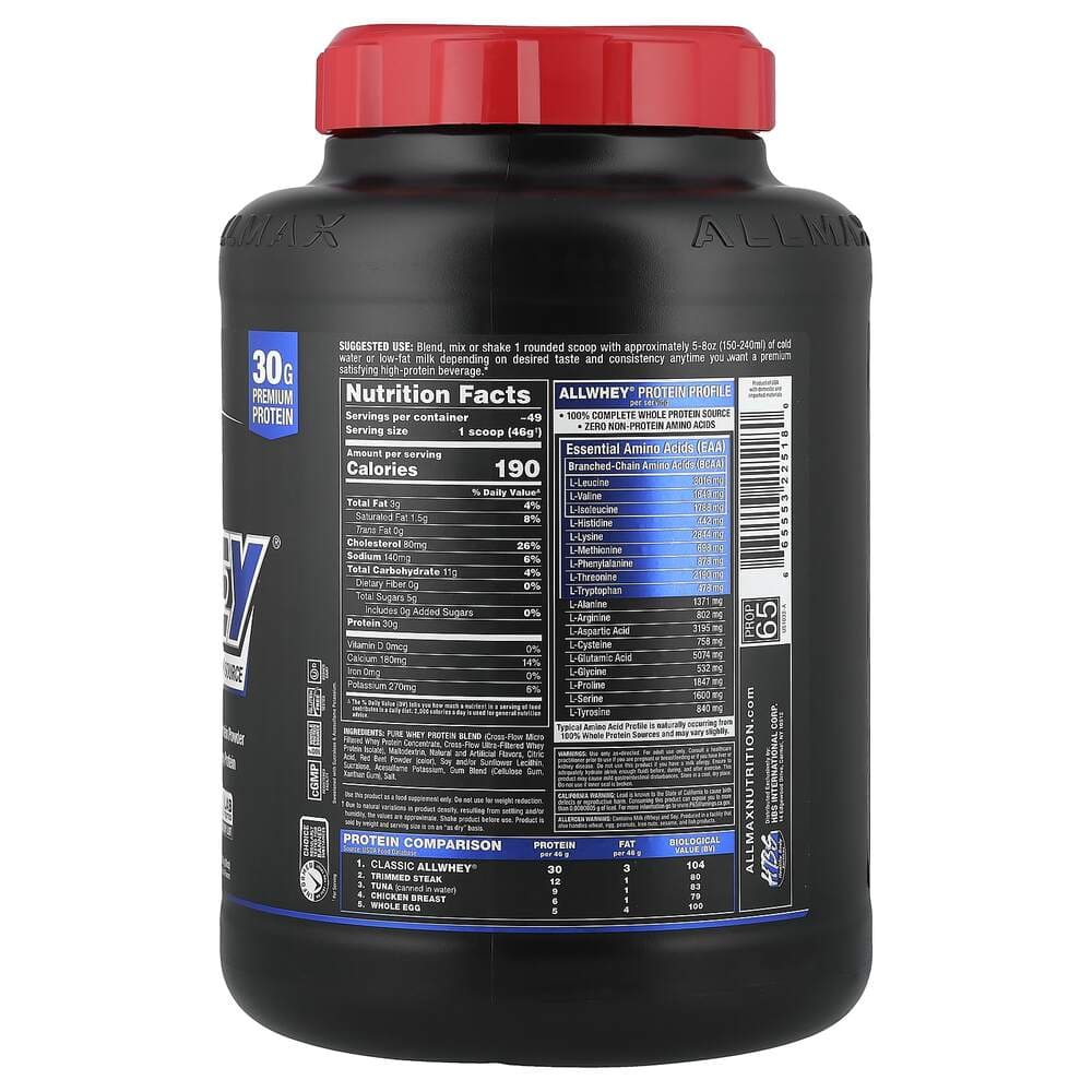 allmax classic allwhey 100% whey protein source strawberry 5 lbs (2.27 kg) allmax classic allwhey 100% whey protein source strawberry 5 lbs (2.27 kg)